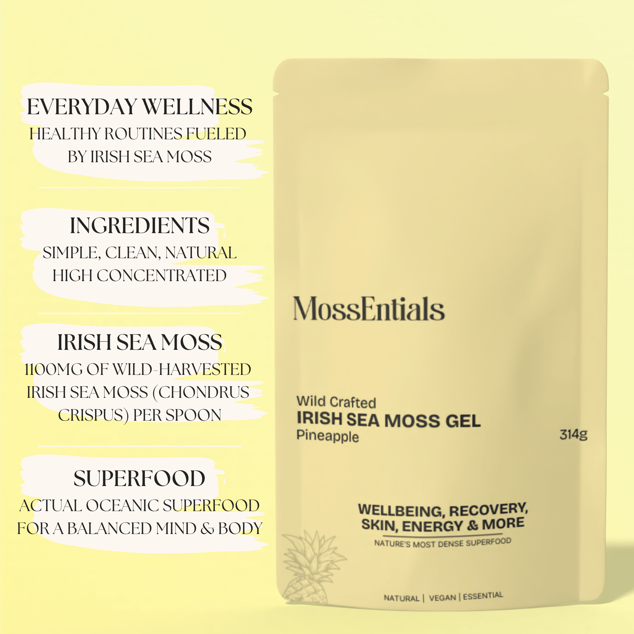 Irish Sea Moss Gel Pineapple