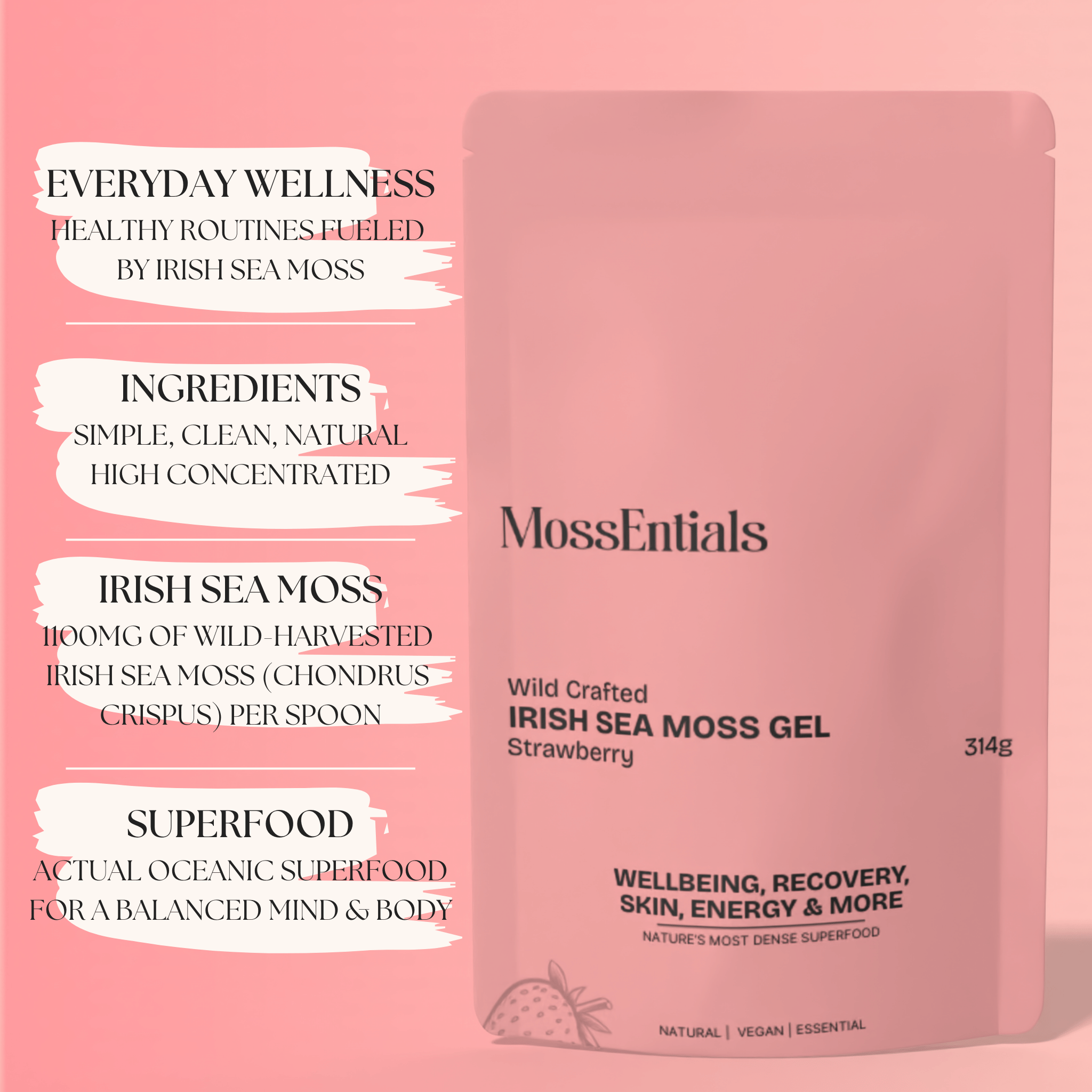 Irish Sea Moss Gel Strawberry
